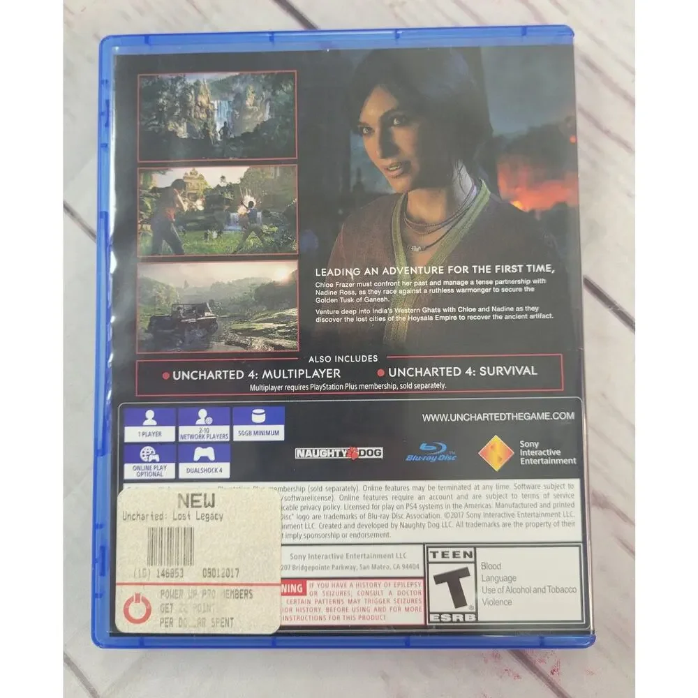 Uncharted: The Lost Legacy PS4 PlayStation 4 Complete